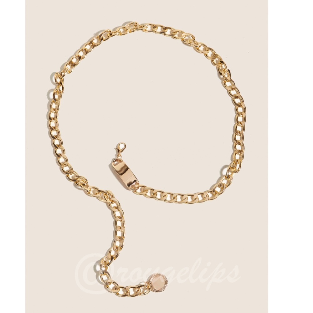 Gold Tone Chain Belt - Picture 3 of 6